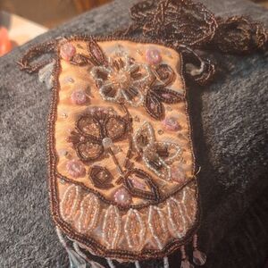 VTG Hand Done Beaded Pouch
